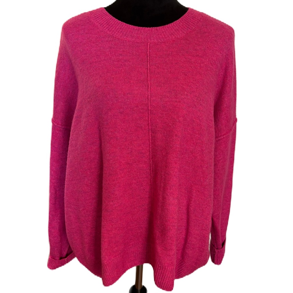 Vince Camuto Vibrant Pink Crew Neck Sweater